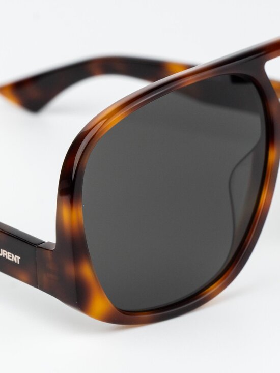 Saint Laurent Women Sunglasses Havana  Square SL652/F SOLACE 002 NEW AUTHENTIC main image 7